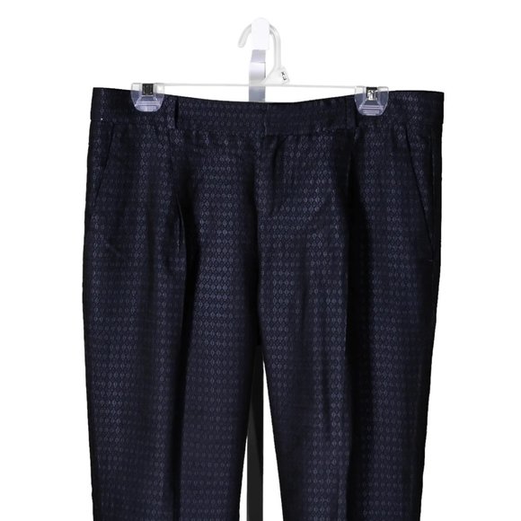 Banana Republic Womens Pants Blue Geometric Slim Ankle Avery Work Trousers 2 - Picture 5 of 8